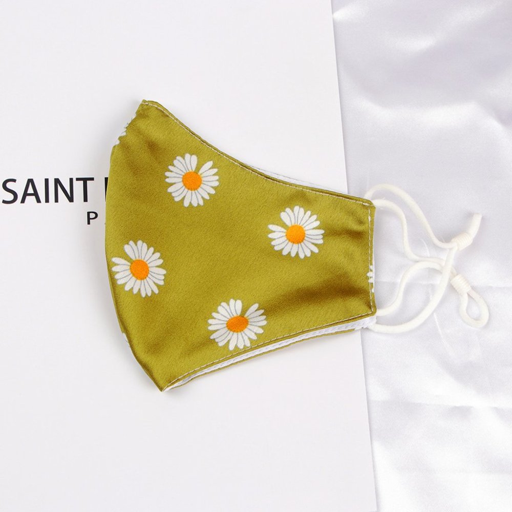 Double-Layer Satin Fabric Face Washable Mask